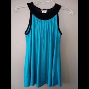 Girls Turquoise Metallic Tunic/Dress